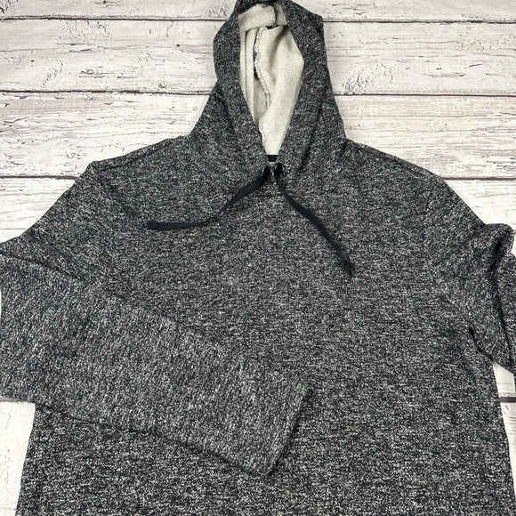 Fabletics Taj Hoodie Black White Long Sleeve Side Zipper‎ Detail 2XL Pullover - Picture 1 of 10